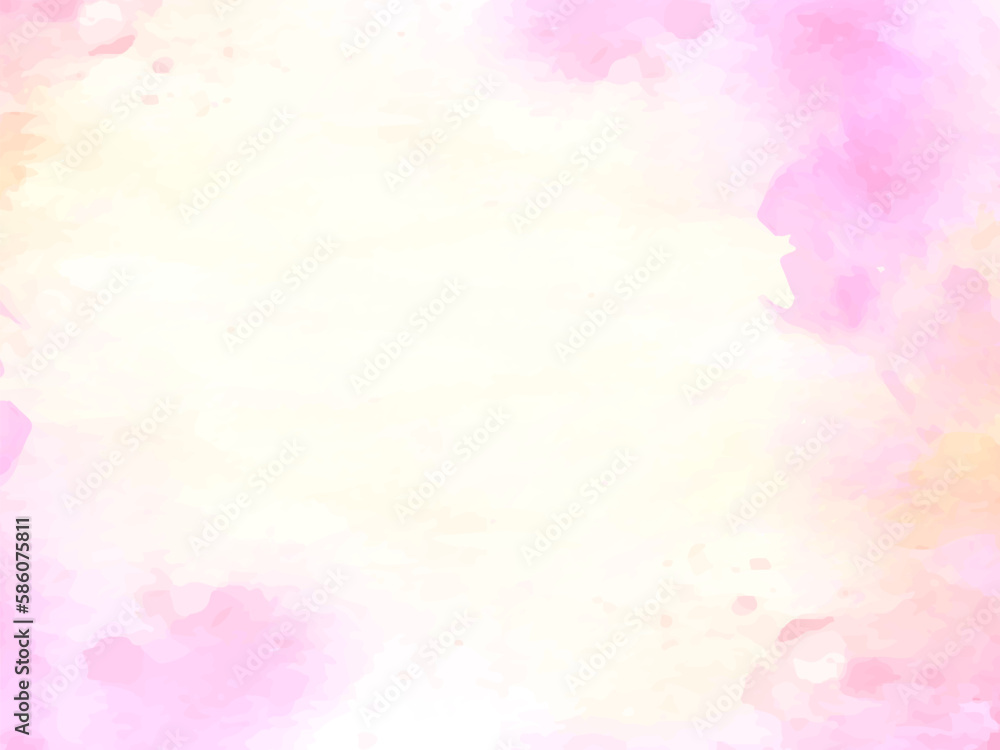 Decorative soft colorful pink watercolor texture design background