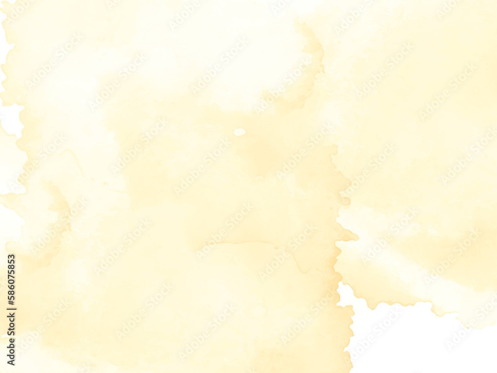 Abstract soft yellow watercolor texture design background