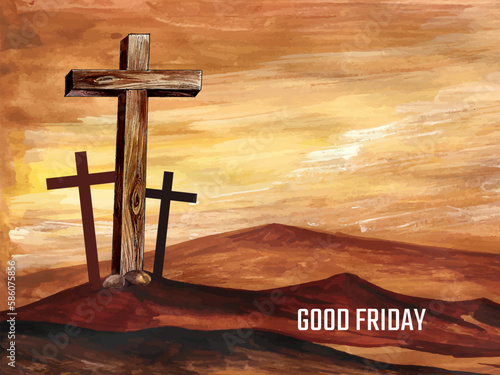 Good Friday religious christian background design