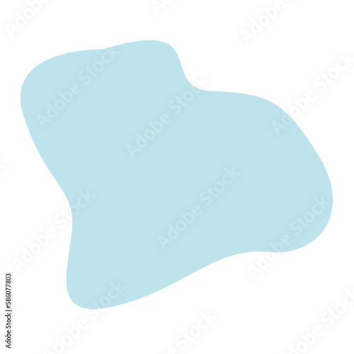 Aesthetic blue blob shape