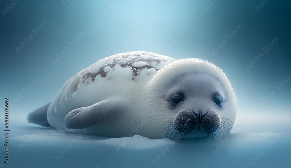 Fototapeta premium アザラシの赤ちゃん | seal baby Generative AI