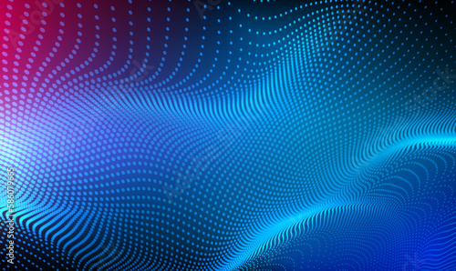 Futuristic technology abstract background. Abstract particle fractal background, hi-tech and big data background. Data array visual concept. Equalizer for music. technology and science. Vector EPS10.