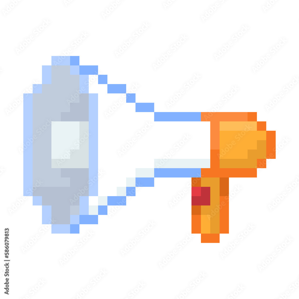Pixel Illustration of a megaphone