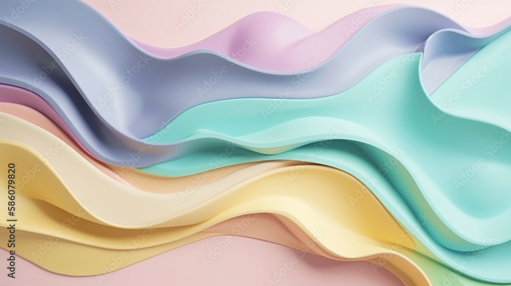 Obraz premium AI art gpastel colour paint ペイントパステルカラーペイント