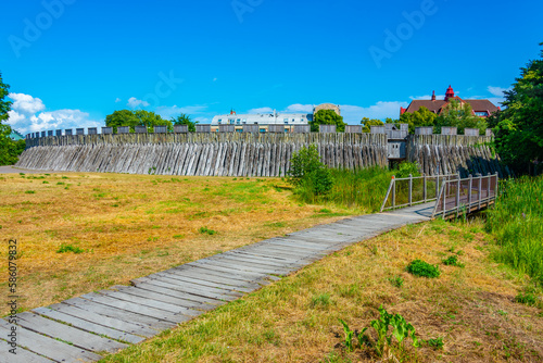 Trelleborgen, a viking wooden fortress in Trelleborg, Sweden photo