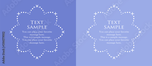 パステルブルーの美しいフレームデザイン。夏の色合い。