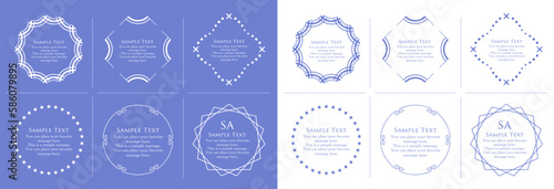 パステルブルーの美しいフレームデザイン。夏の色合い。