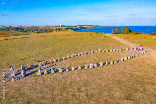 Valokuva Ales stenar megalithic monument in coastal Sweden