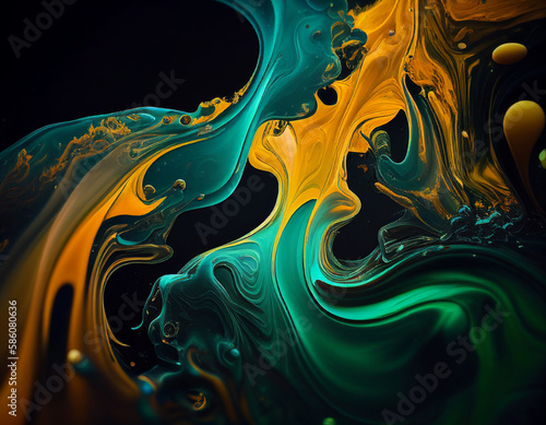 abstract fractal background, Generative AI