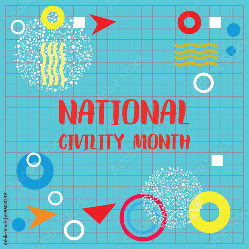 national civility month . Design suitable for greeting card poster and banner