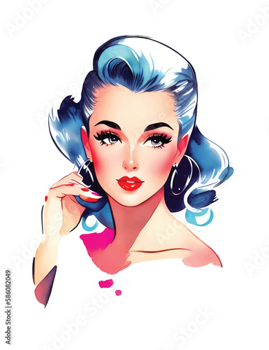 Beauty retro sexy young woman