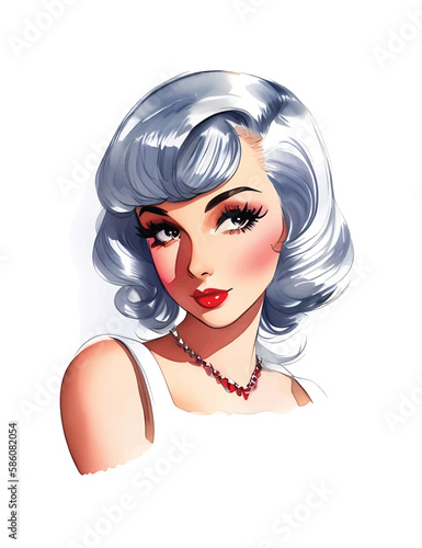 Beauty retro sexy young woman
