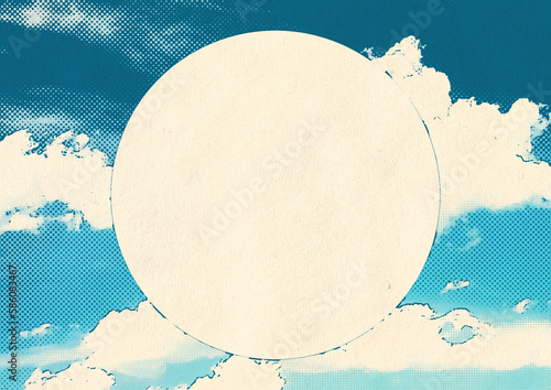 vintage clouds with copyspace
