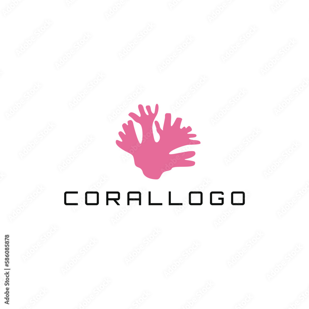 Coral logo design vector template Coral logo design vector template