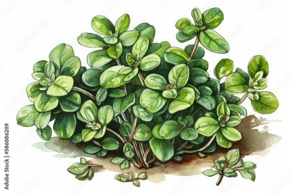 Fototapeta premium lush green plant with vibrant leaves on a white background created with Generative AI technology