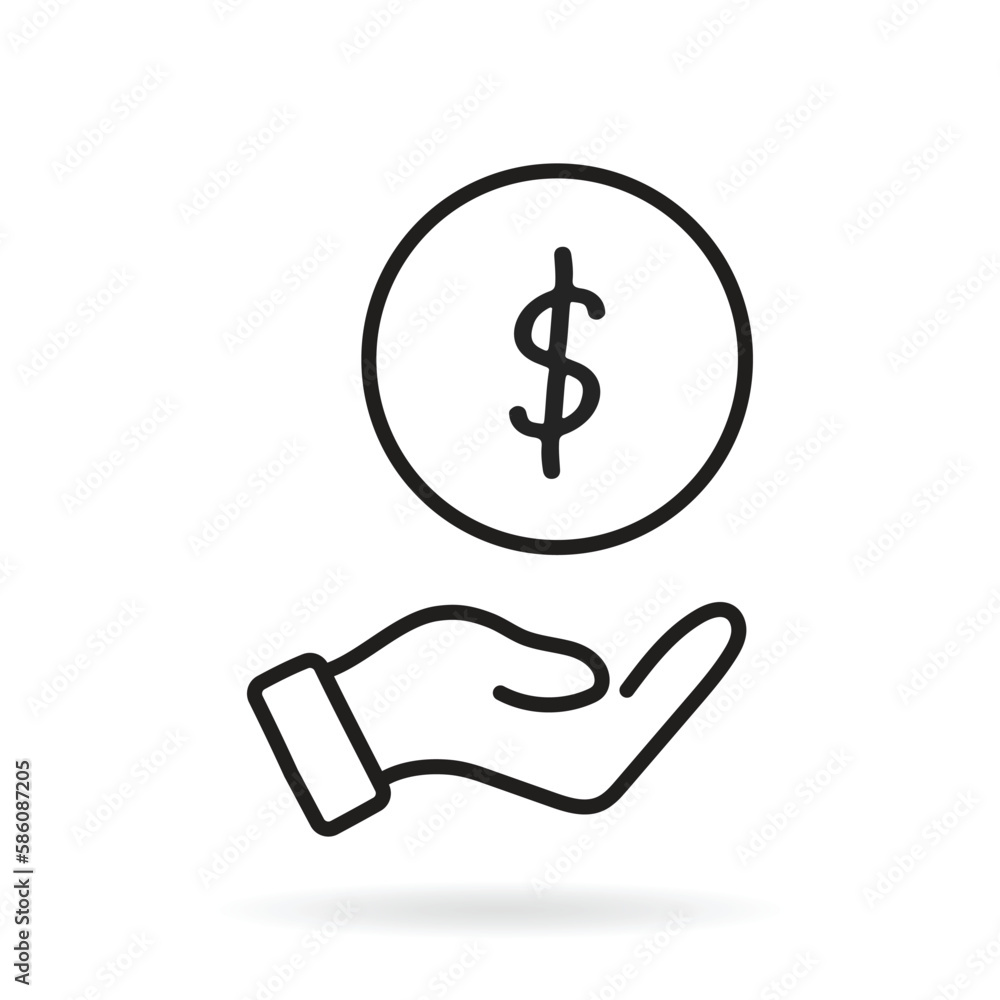 Hand holding money is concept of loan. Hand holding money is concept of loan.