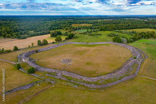 Graborg fortress at Öland island in Sweden photo