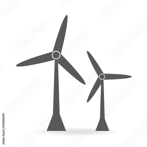 wind power Icon on the white background.