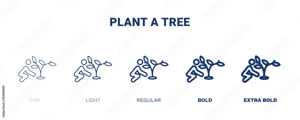 plant a tree icon. Thin, light, regular, bold, black plant a tree, tree icon set from ecology collection. Editable plant a tree symbol can be used web and mobile plant a tree icon. Thin, light, regular, bold, black plant a tree, tree icon set from ecology collection. Editable plant a tree symbol can be used web and mobile