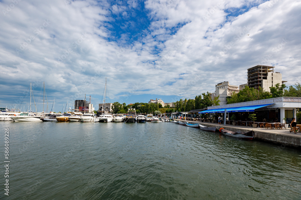 The harbor of Constanta at the Black Sea in Romania