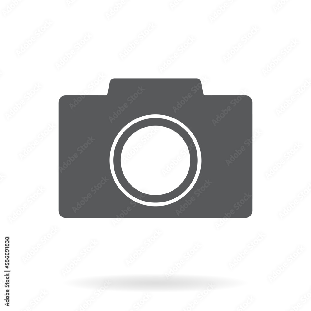 Camera icon, flat photo camera vector isolated. Modern simple snapshot photography sign. Instant Photo internet concept. Trendy symbol for website design, web button, mobile app. Logo illustration. Camera icon, flat photo camera vector isolated. Modern simple snapshot photography sign. Instant Photo internet concept. Trendy symbol for website design, web button, mobile app. Logo illustration.