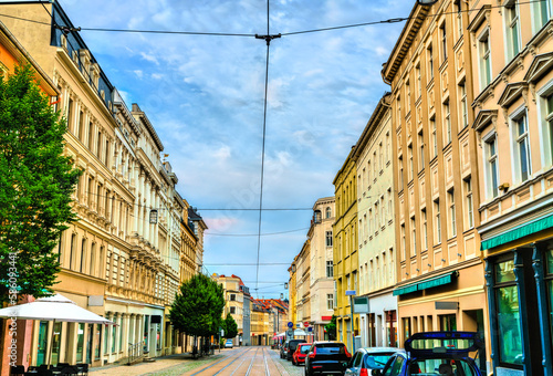 Street in the old town of Goerlitz in Germany