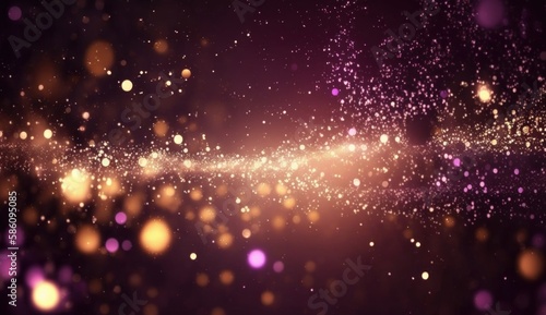 Sparkling Luxury  Glitter  Bokeh Sparkles  and Particles. Generative AI