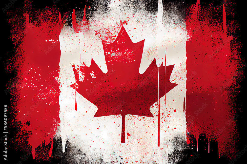Canada flag isolated on white background with copy space vector ...