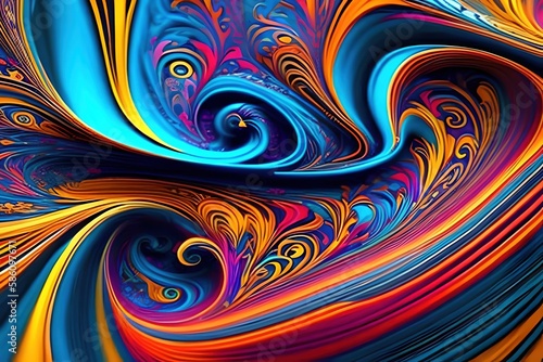 Howling  color Vortex of Intricate and Wild Swirls  Stunning High Definition Wallpaper for Your Screens