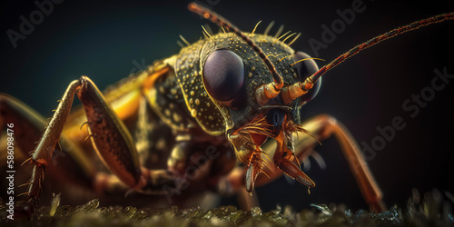 The Scorpion's World: Stunning Macro Photography of a Predator in Nature. Generative AI © Lemart