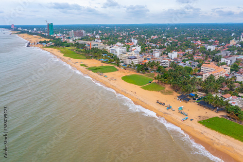 Canvastavla Aerial view of Negombo beach in Sri Lanka
