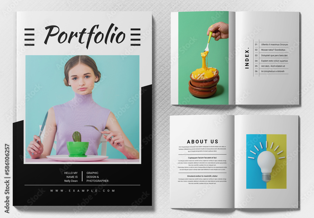 Portfolio Magazine Design Template Stock Template | Adobe Stock