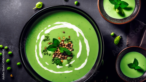 Satisfy Your Cravings with a Delicious Green Pea Cream Soup © Melipo-Art
