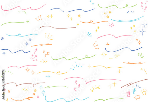 Handdraw headline design set 手書きの見出しデザインセット