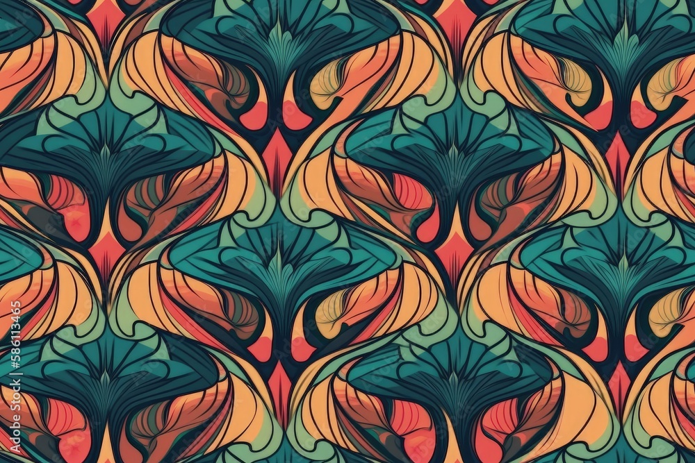 vibrant and colorful pattern with a variety of hues and tones created with Generative AI technology vibrant and colorful pattern with a variety of hues and tones created with Generative AI technology
