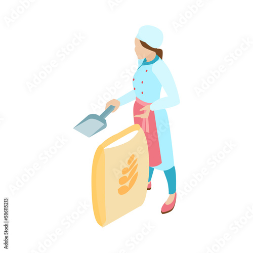 Baker Isometric Illustration