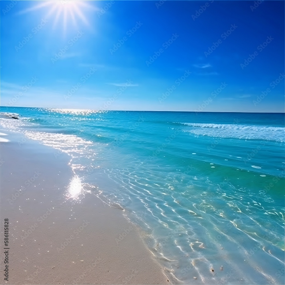 Beautiful sunny beach with clear waters