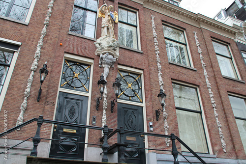 old house (mansion ?) at herengracht in amsterdam in netherlands photo