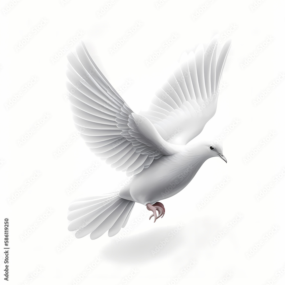 Fototapeta premium Dove Logo. Generative AI