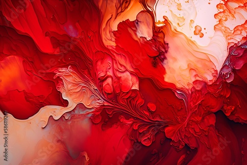 White and Red Alcohol Ink Styles