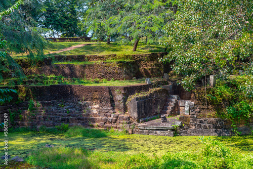 Ruins of royal baths at Polonnaruwa at Sri Lanka photo
