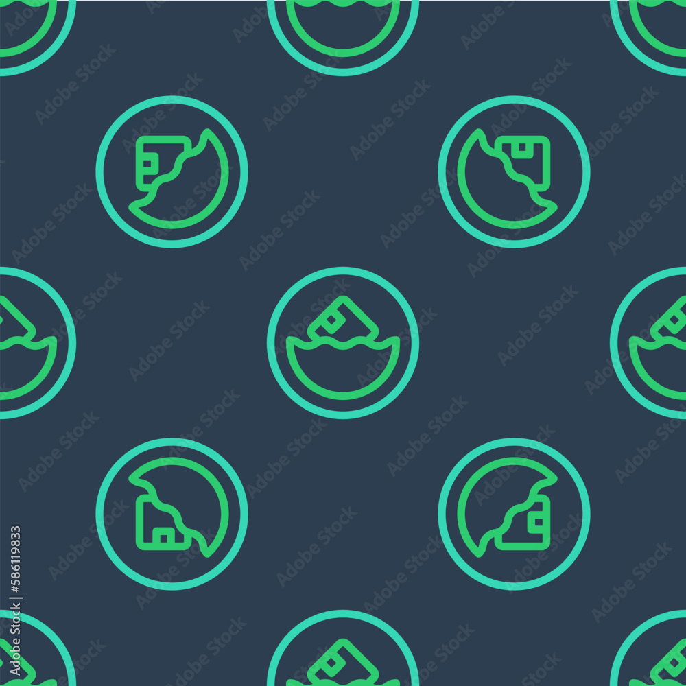 Line Carton cardboard box icon isolated seamless pattern on blue background. Box, package, parcel sign. Delivery and packaging. Vector Line Carton cardboard box icon isolated seamless pattern on blue background. Box, package, parcel sign. Delivery and packaging. Vector