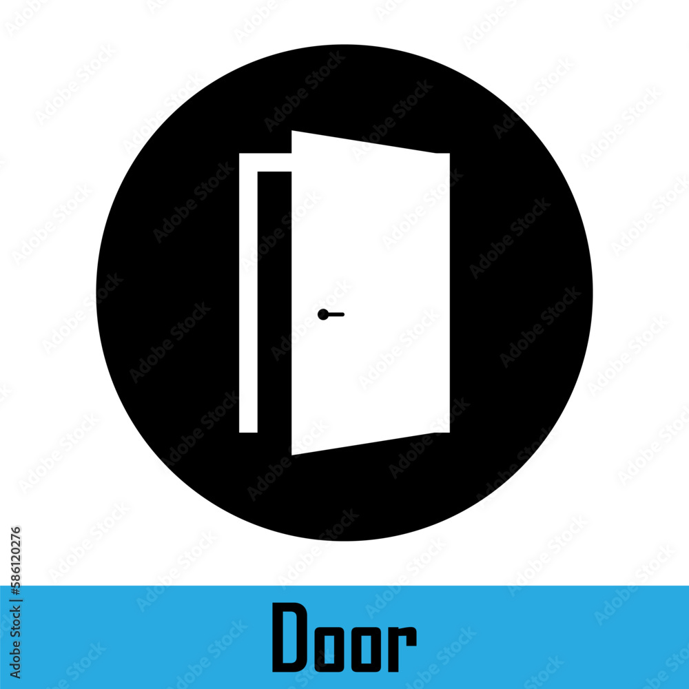 Door. Open door. Safety concept. Vector Door. Open door. Safety concept. Vector
