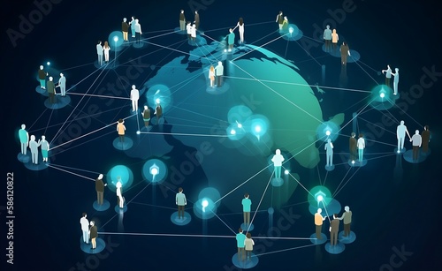 Business structure in a global network, information exchange and collaboration 