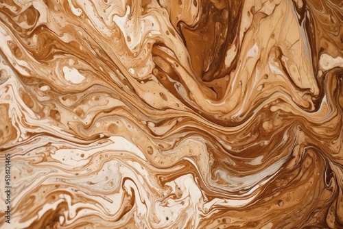 close-up view of a marbled surface with intricate veins and patterns created with Generative AI technology