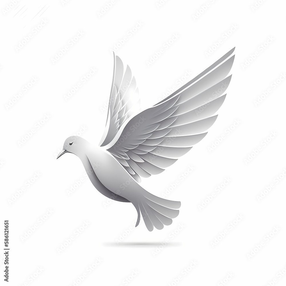 Dove Logo. Generative AI Dove Logo. Generative AI