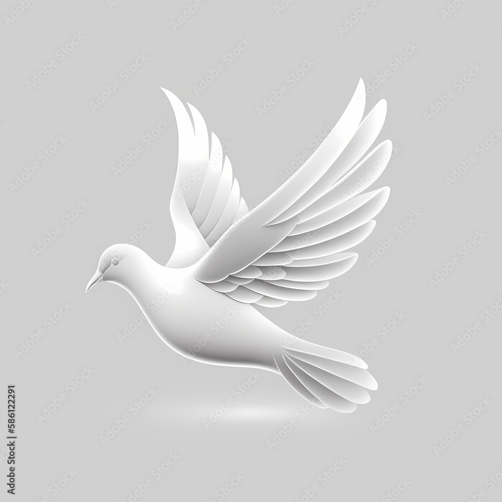 Obraz premium Dove Logo. Generative AI