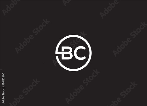alphabet letters icon BC logo design