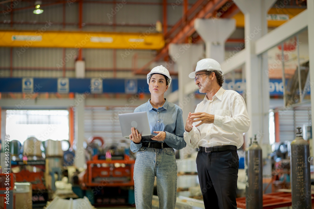 A new generation of engineers in a metal sheet factory. Studying work methods from supervisors or colleagues and studying by yourself be taught professionally A new generation of engineers in a metal sheet factory. Studying work methods from supervisors or colleagues and studying by yourself be taught professionally