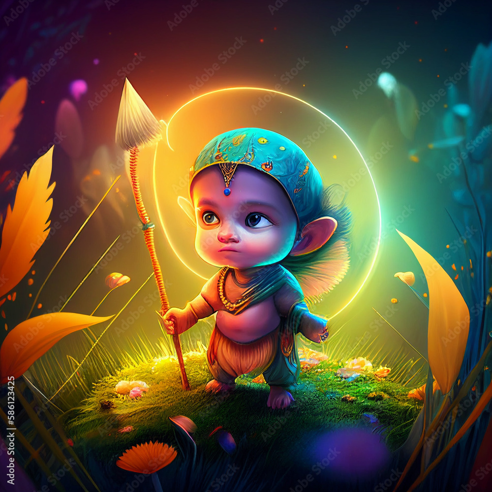 Baby Rama Vector cute baby colorful Indian hindu God Ram Shri Ram Siya Ram Rama Ramayana ...
